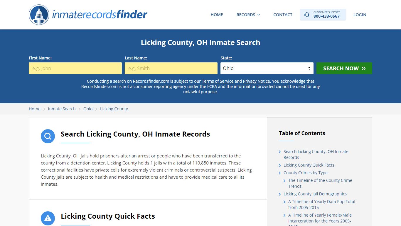 Licking County, OH Inmate Lookup & Jail Records Online